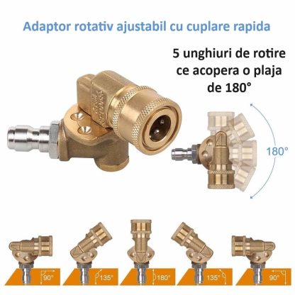 Adaptor rotativ cu cupla rapida pentru aparate de spalat cu presiune