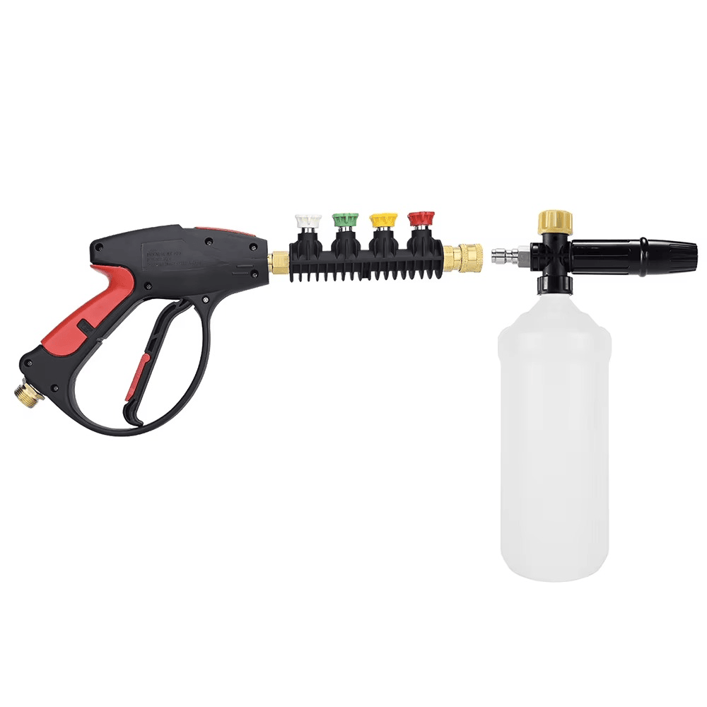 Set pistol lance spumare plastic si duze