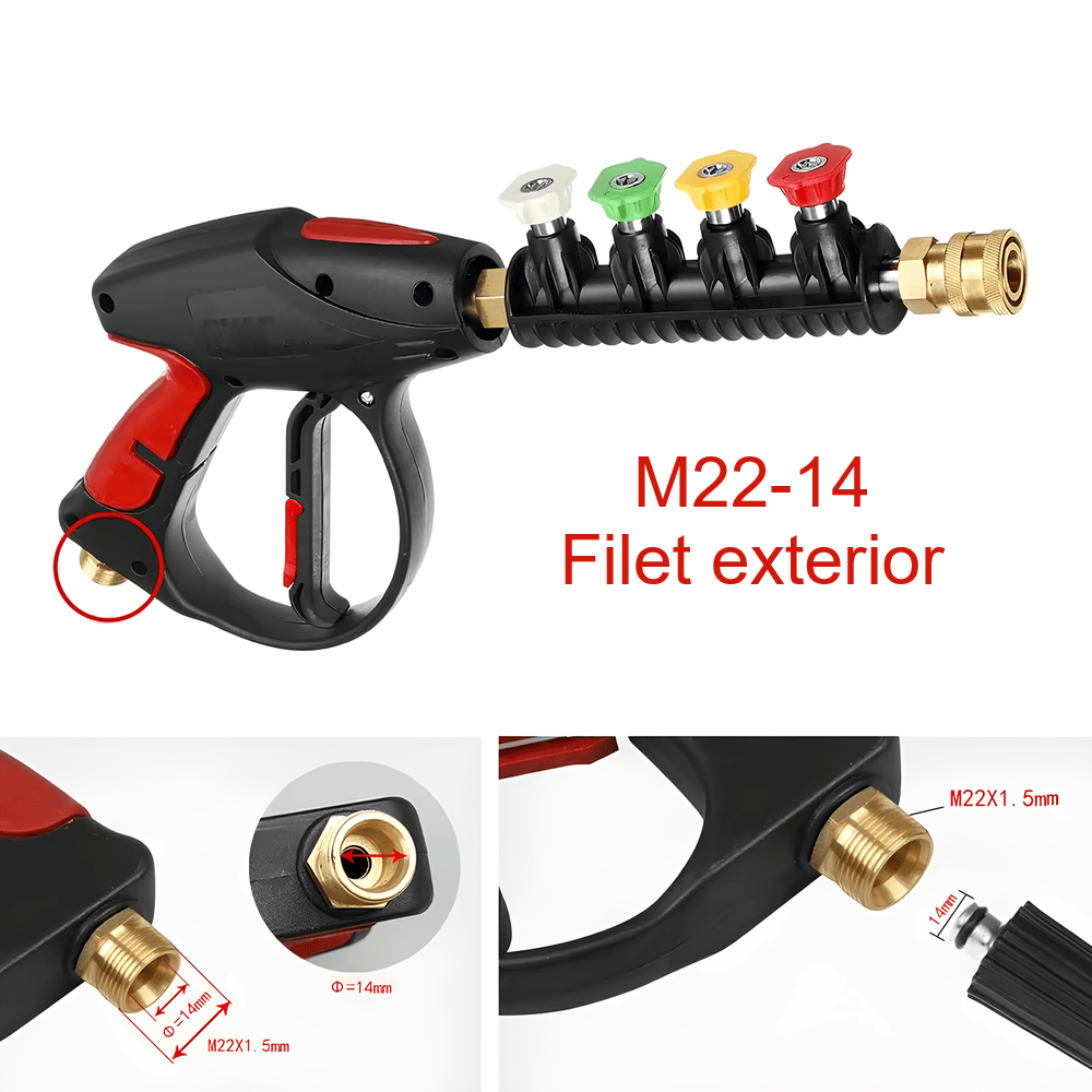 Set pistol lance spumare plastic si duze