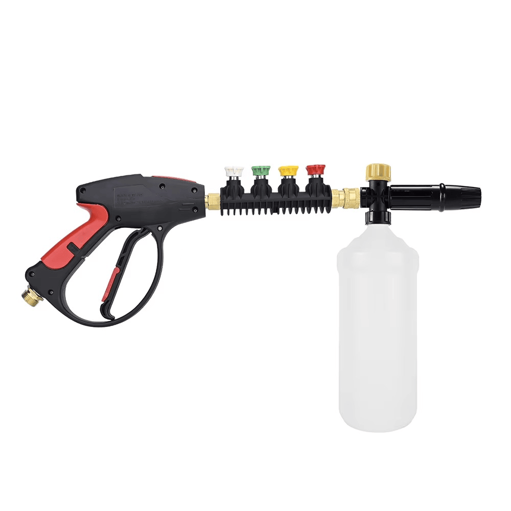 Set pistol lance spumare plastic si duze