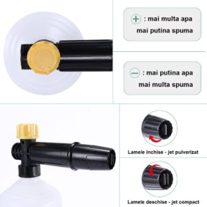 Set pistol lance spumare plastic si duze