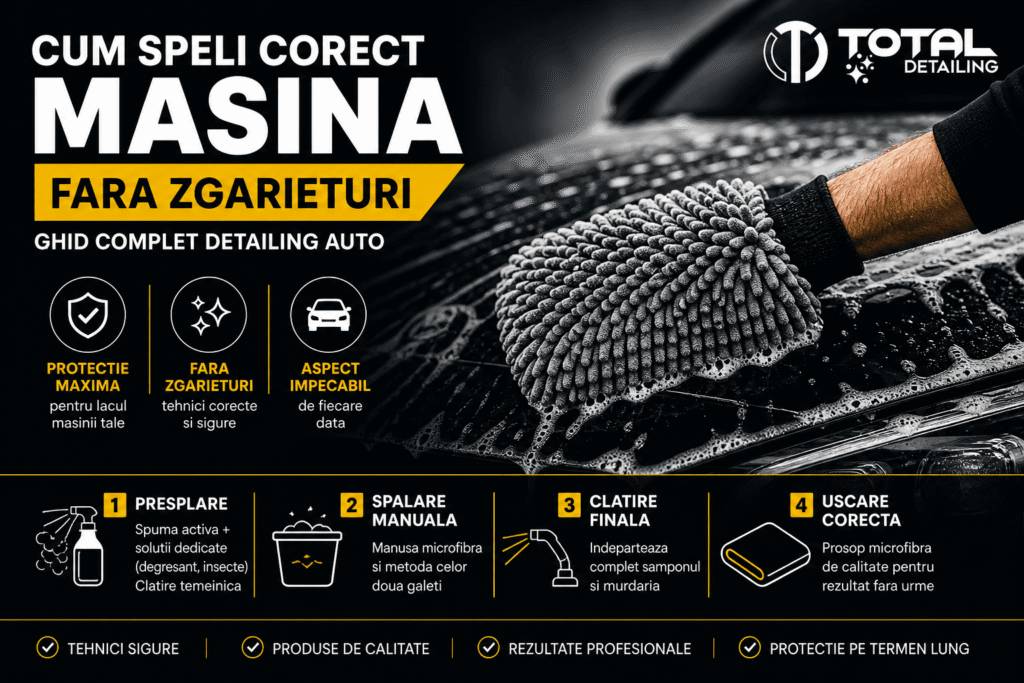 Ghid complet pentru spalarea corecta a masinii fara zgarieturi